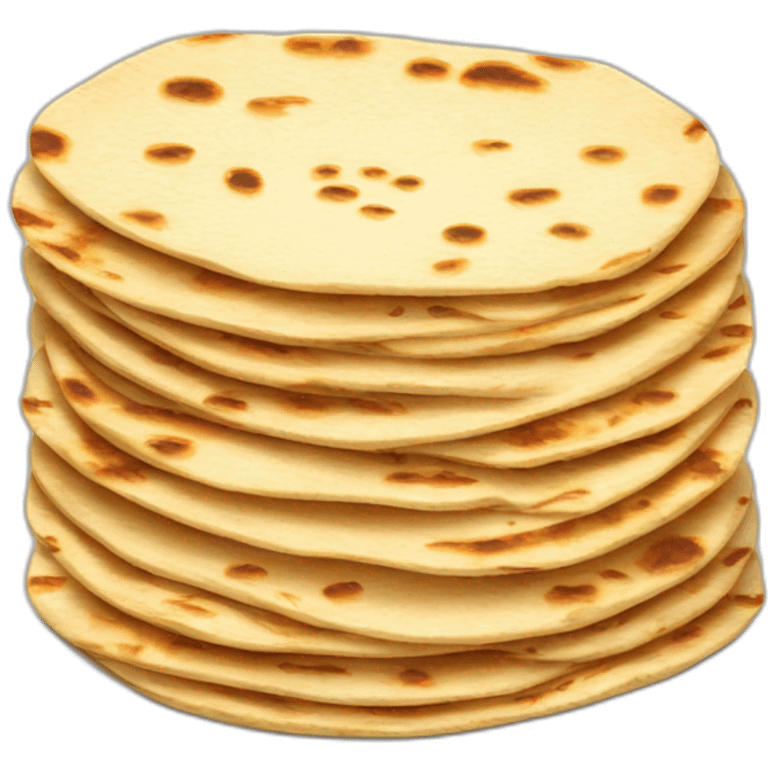 Small Stack of tortillas with some grill marks emoji