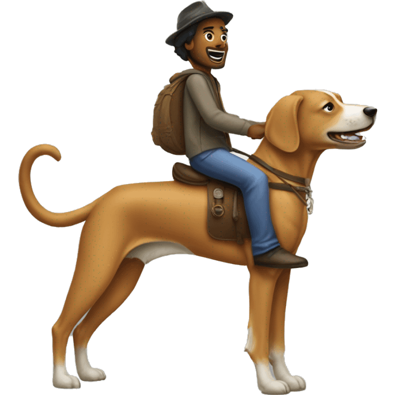 GIGA CHAD riding the dog emoji