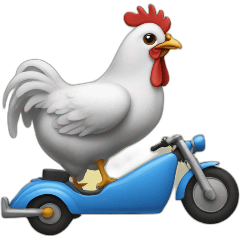 Chicken-Riding-a-car emoji