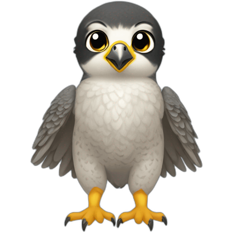 Baby Peregrine falcon happy emoji