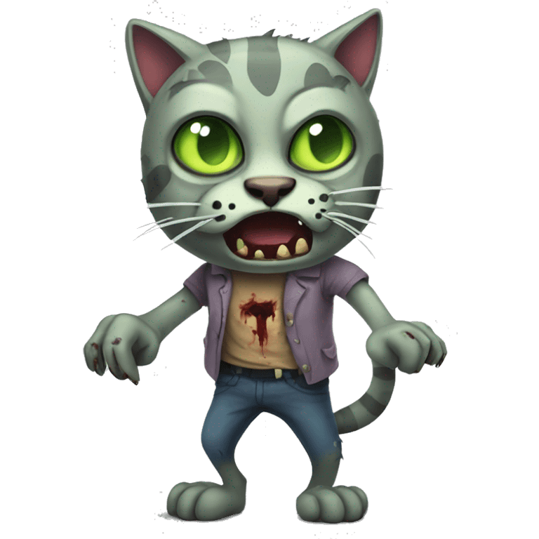 Zombie cat emoji