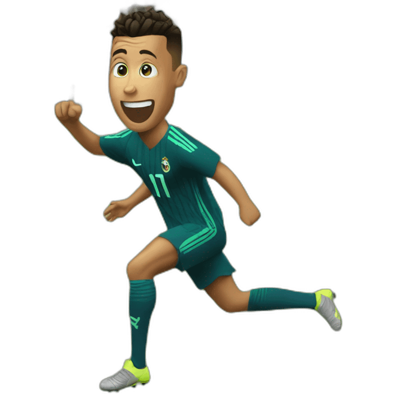 ronaldo celebrate a goal emoji