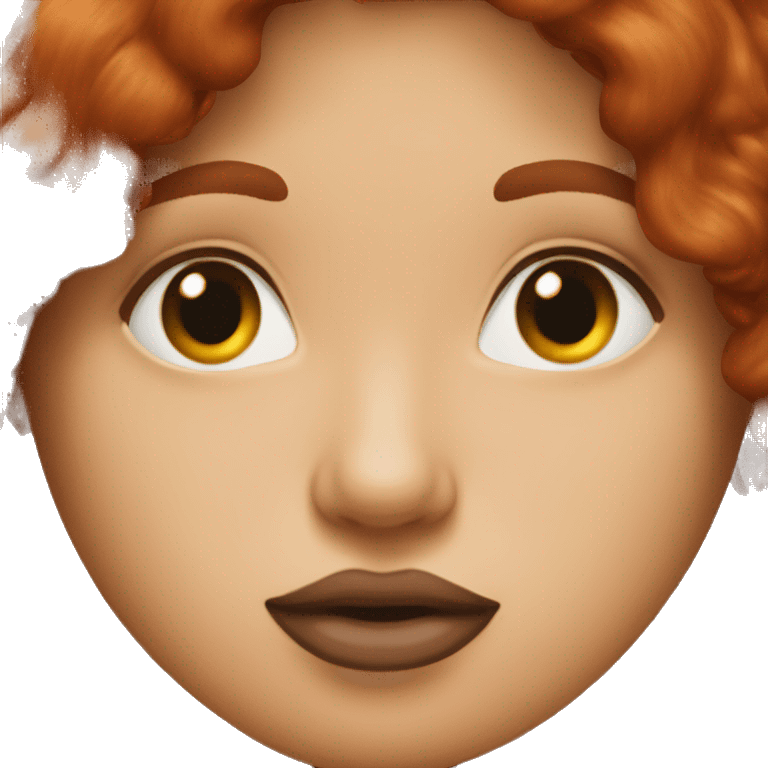  brown hair kissing redhead woman on lips emoji