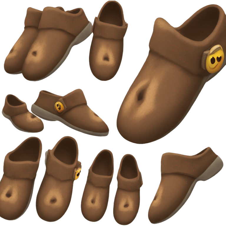 Brown slippers coquette  emoji