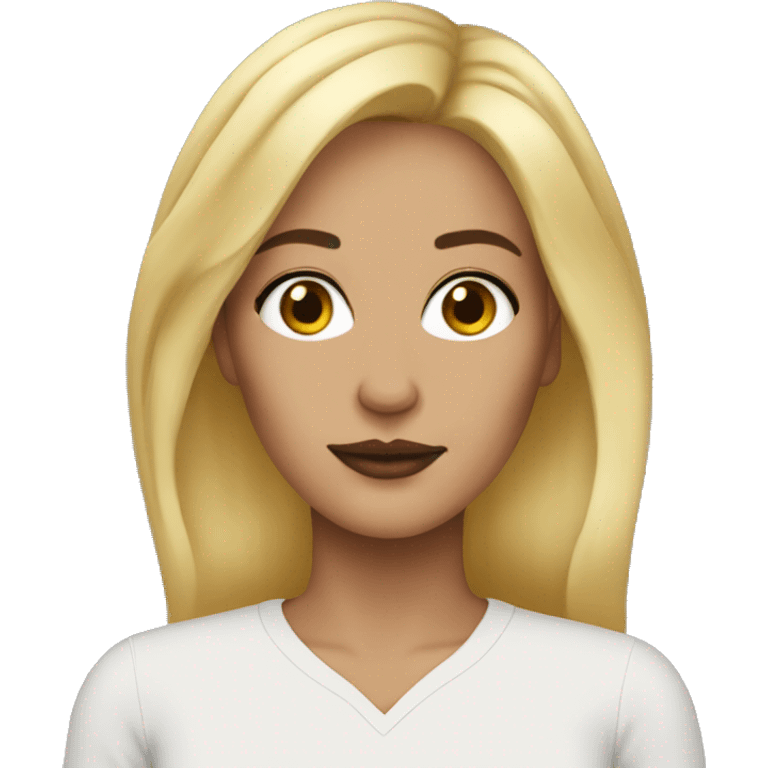 middle age blonde girl makeup emoji