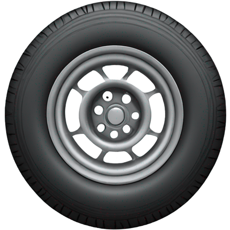 Car tire with low air pressure  emoji