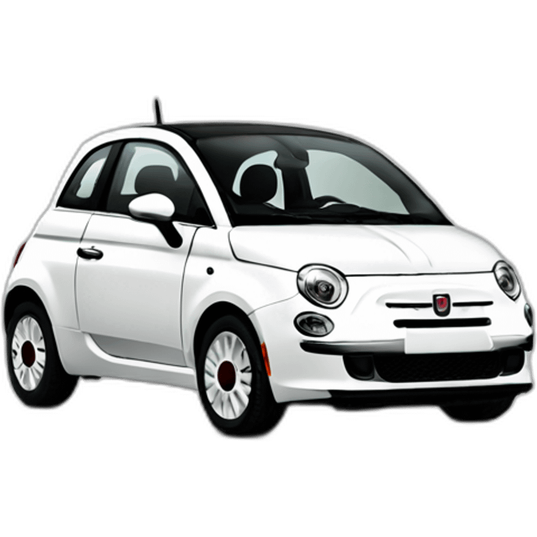 Fiat 500 2014 white emoji