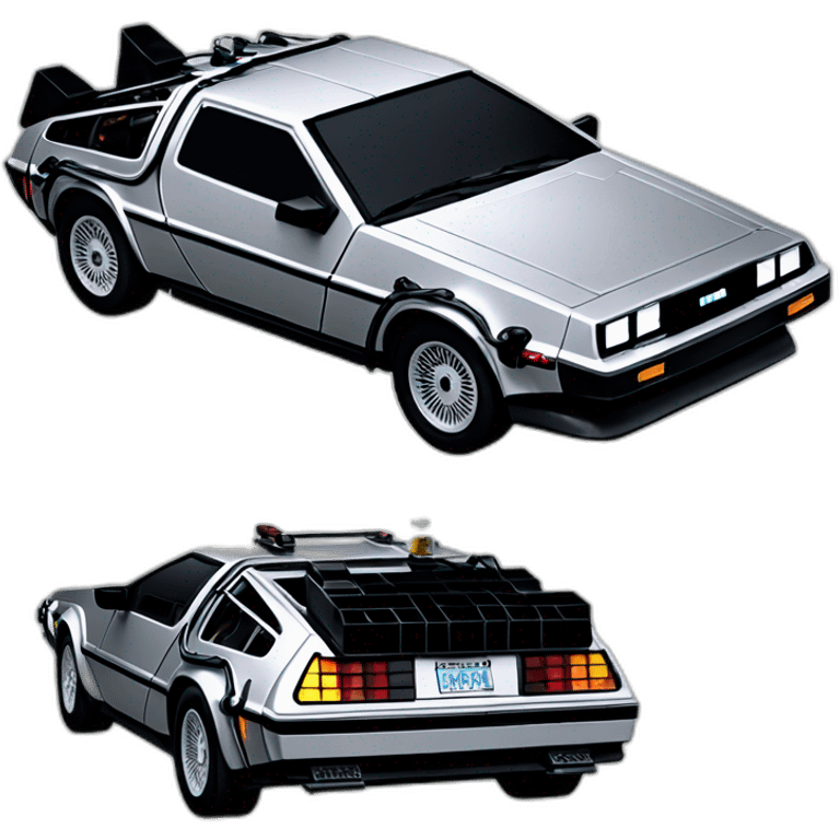 Delorean in back to the future emoji