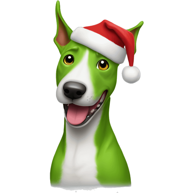 bull terrier christmas grinch  emoji