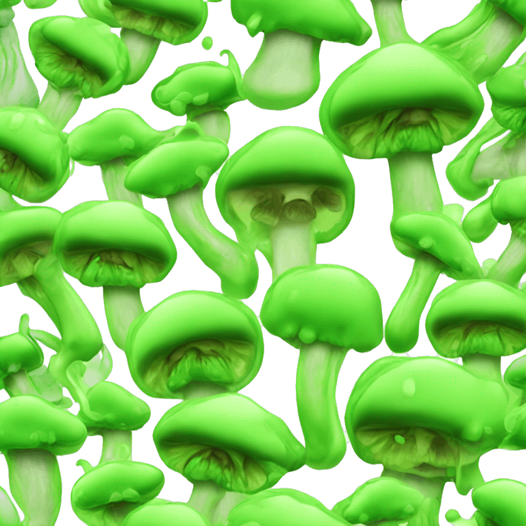 toxic green gooey slimey mushroom  emoji