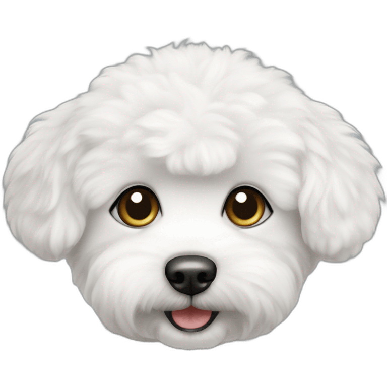 bichon frise puppy dog, white fur emoji