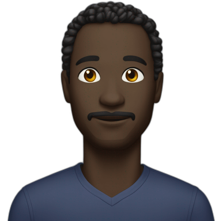 Mamadou avec de très longues locks emoji