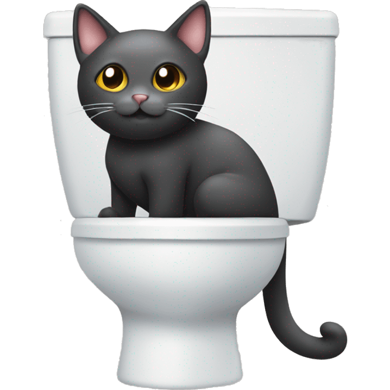 Cat on toilet  emoji