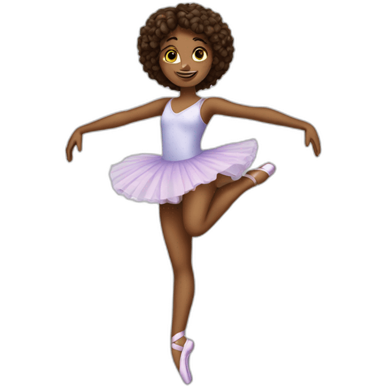 Person rockandrolling dresseed like a ballerina emoji