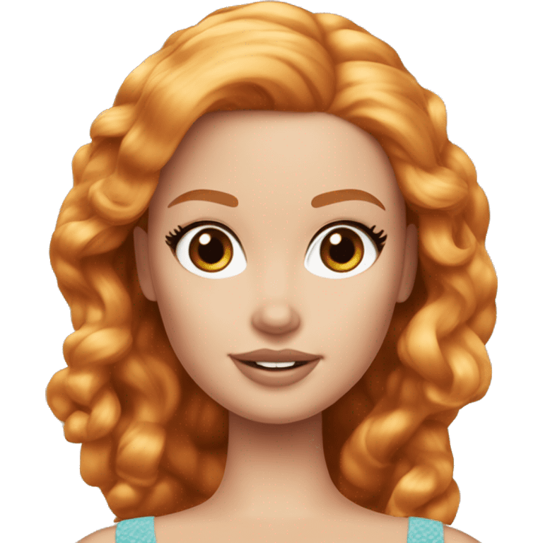 Beautiful Barbie ginger fair skin emoji