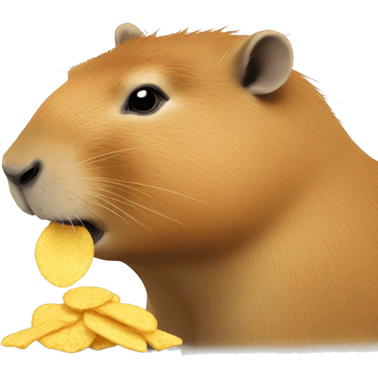 capybara eating chips emoji