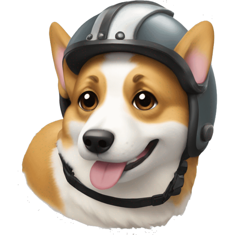 Corgi in helmet emoji