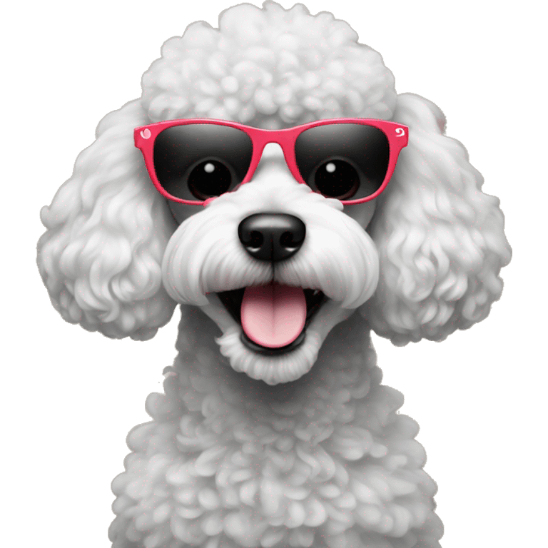 Poodle with sunglasses  emoji