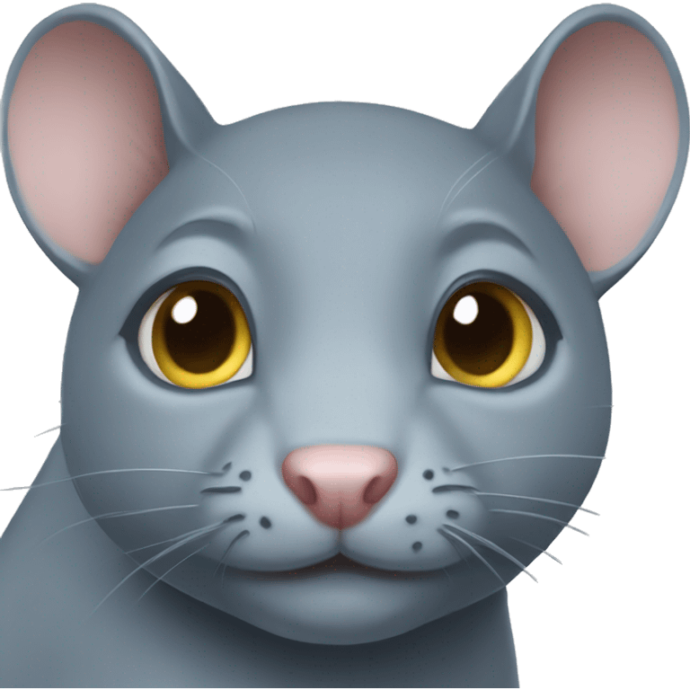 Cute Russian blue rat emoji