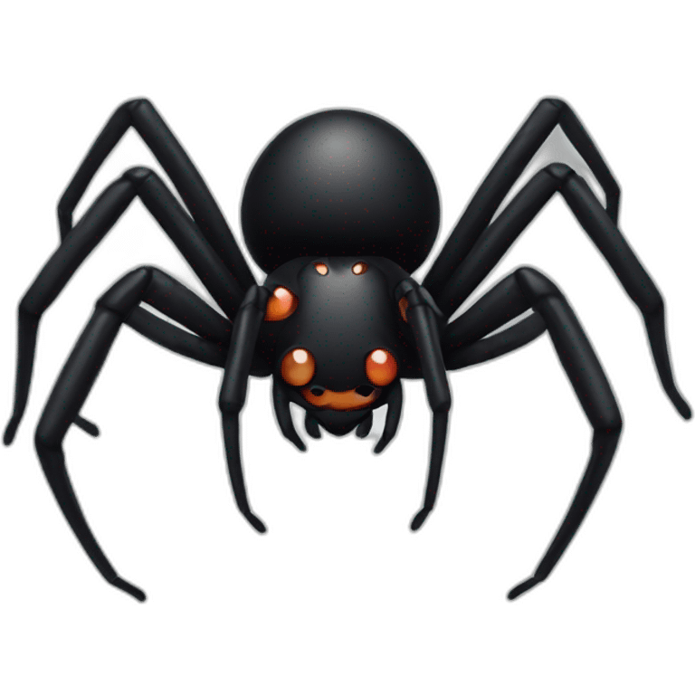 Realistic black spider emoji