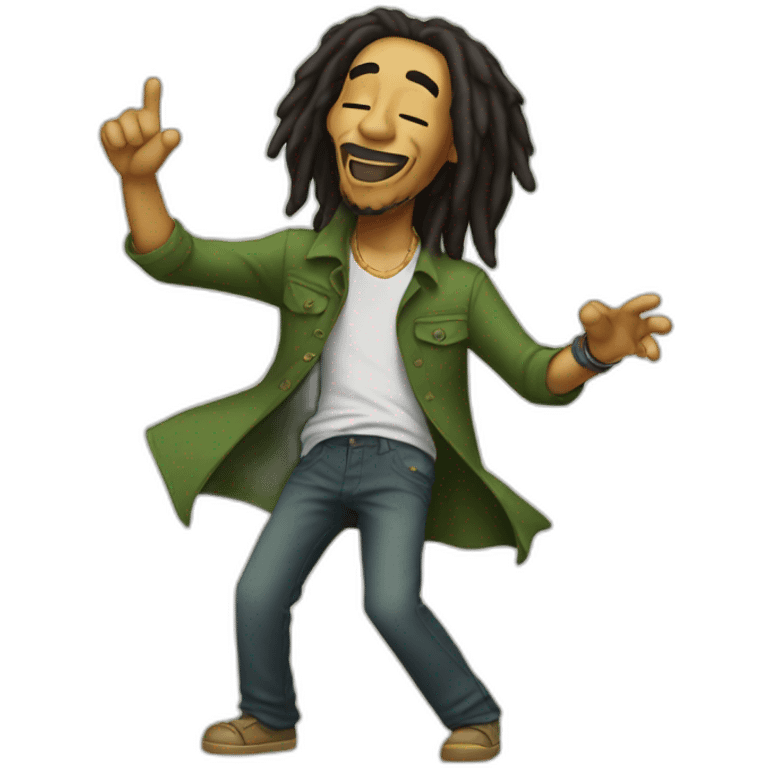 bob marley qui dab emoji