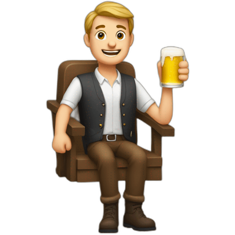 Ein rollstuhlfahrer mit einem Bier in der Hand emoji