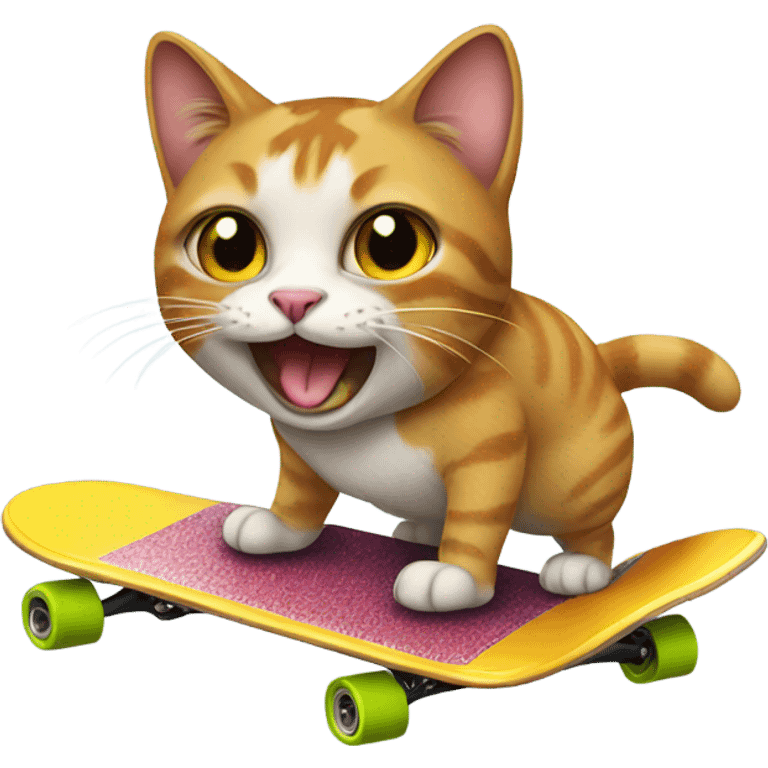 Cat on skateboard  emoji