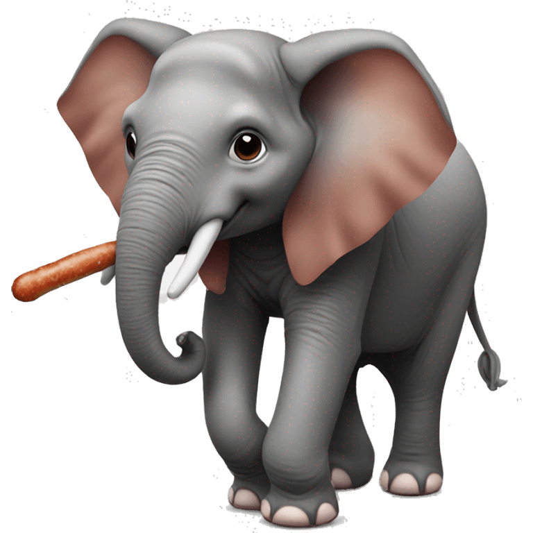 Elephant with sausage  emoji