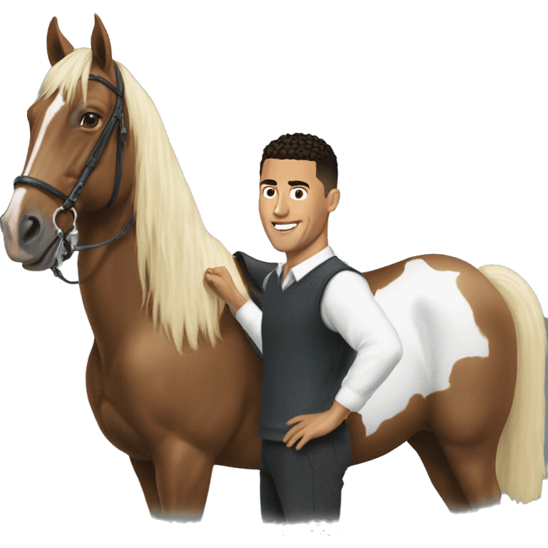 Ronaldo qui fait du cheval emoji