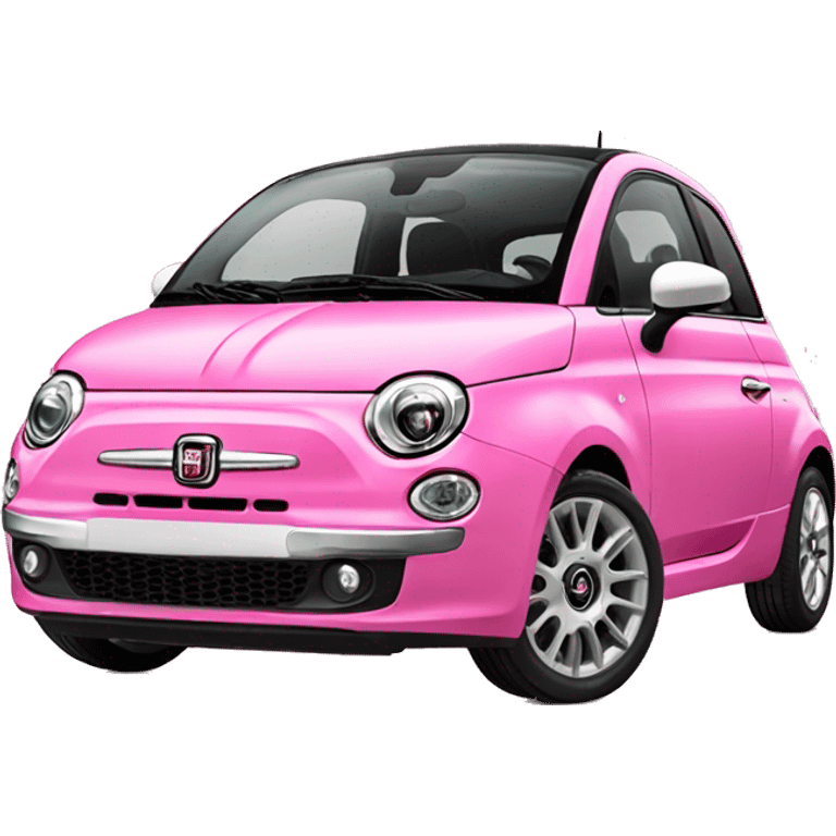 Fiat 500 pink car emoji