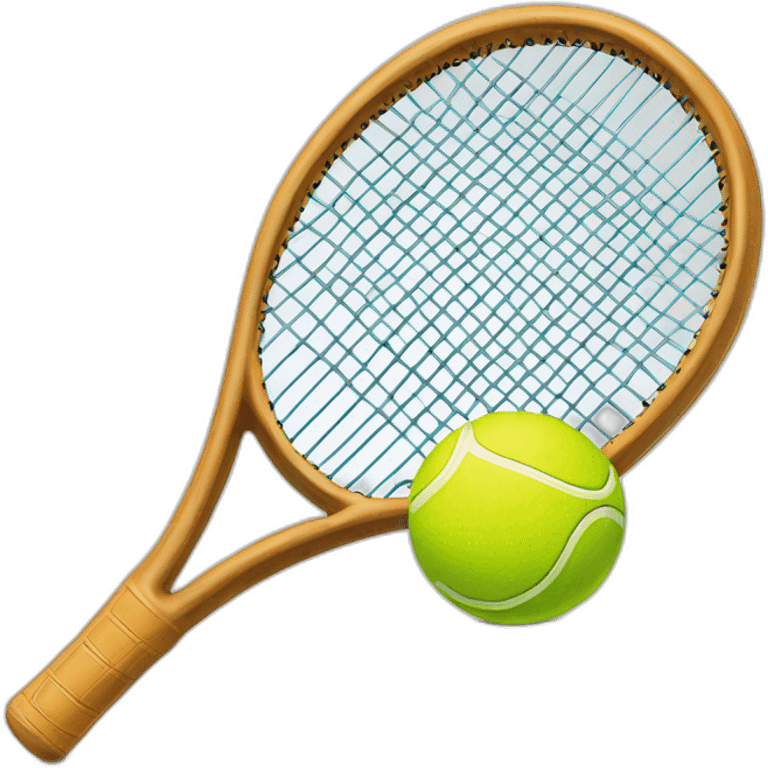 Tennis racket with tennis ball emoji