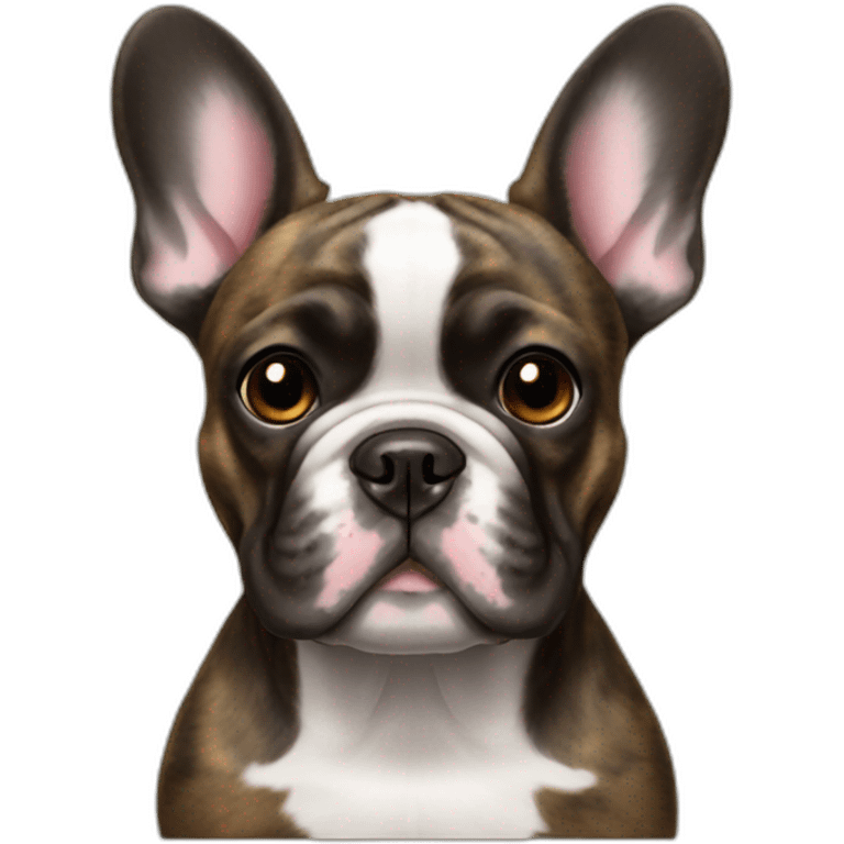 Brindle French bulldog emoji