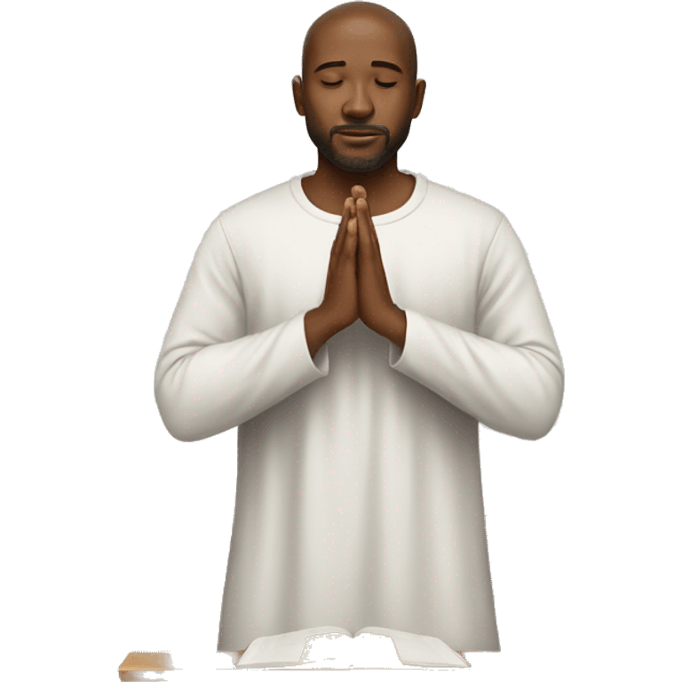 man praying in church emoji