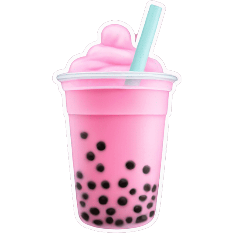 pink bubble tea emoji