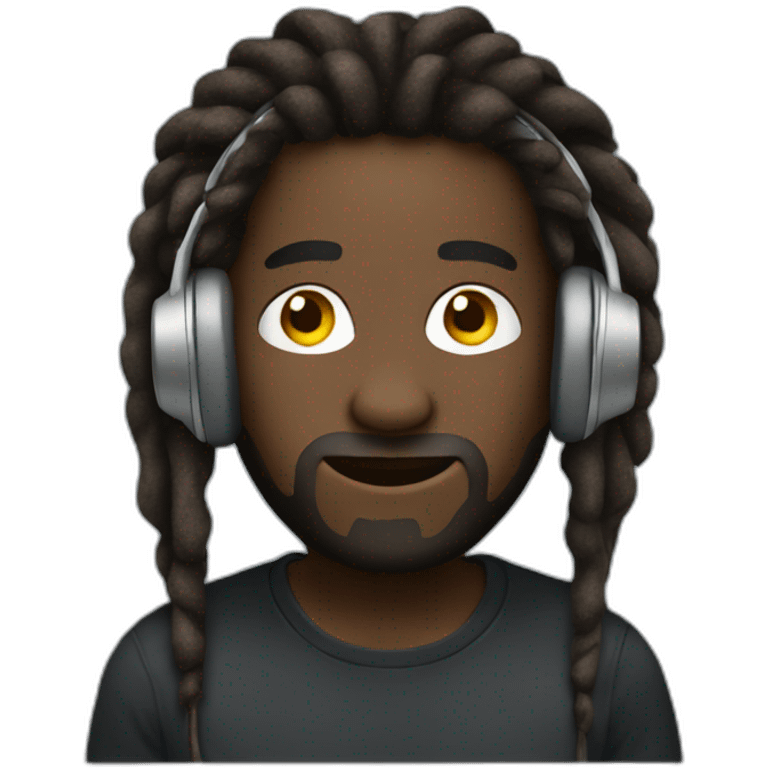 emoji-man-dreadlocks-dark-skin-headphones emoji