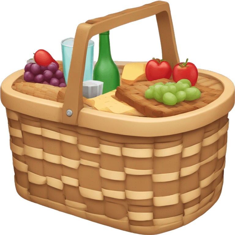 picnic basket and picnic matt emoji