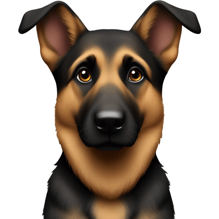 Black brown German shepherd mix emoji