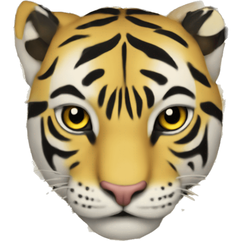 I want a yellow and black tiger emoji