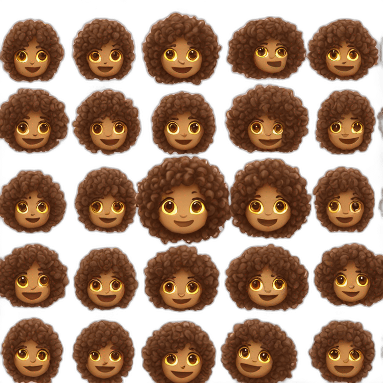 curly-haired little girls emoji