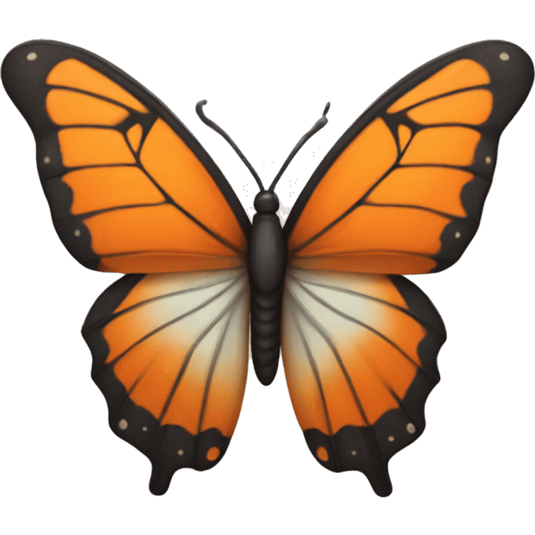 Una mariposa monarca de color naranja  emoji