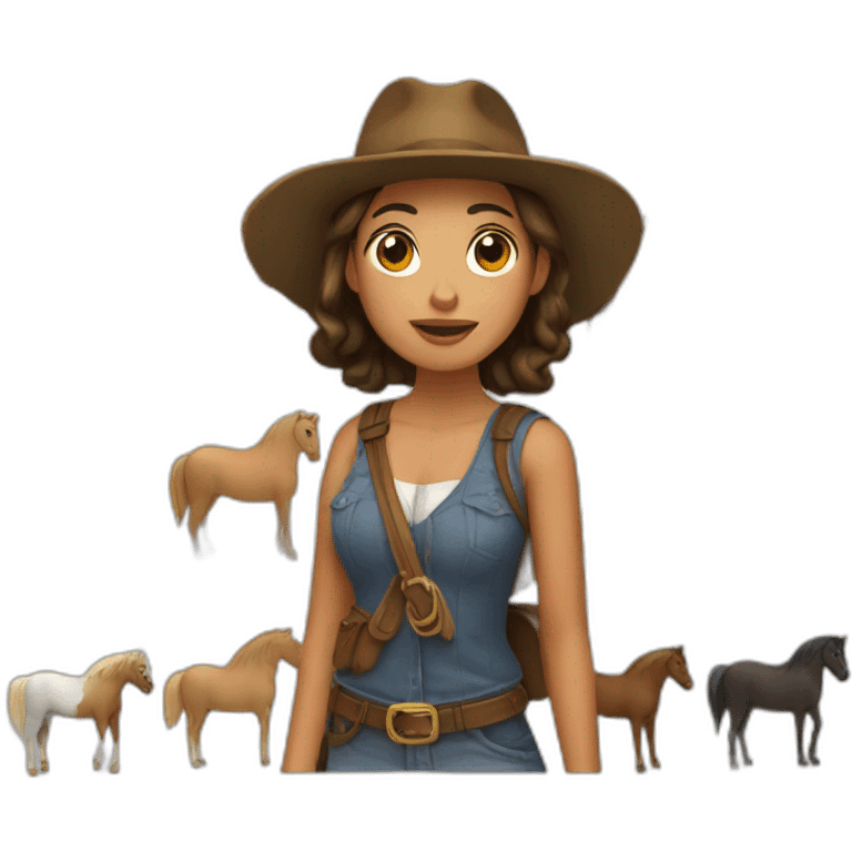 mujer a caballo emoji