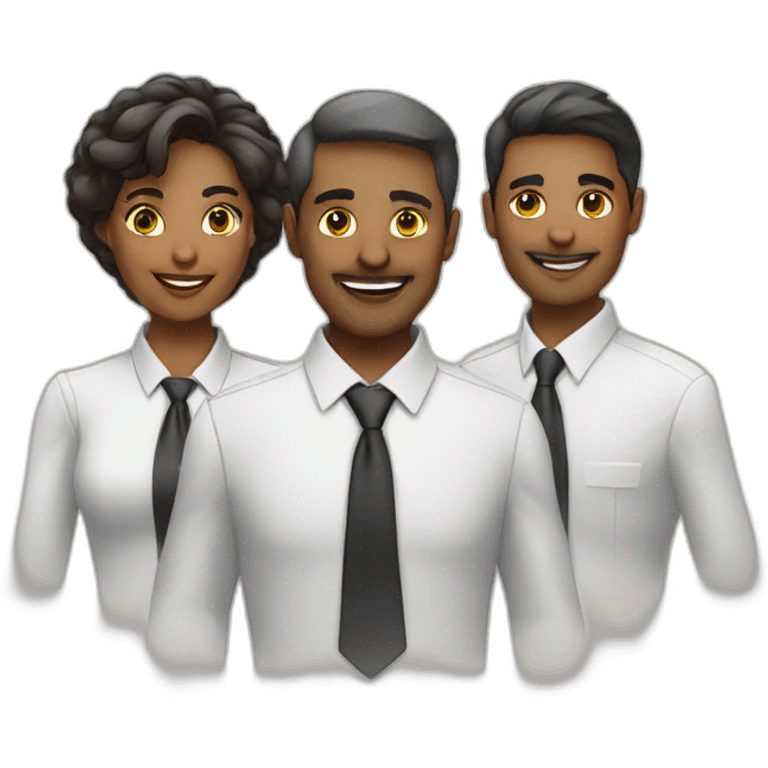 business team of 3 person emoji