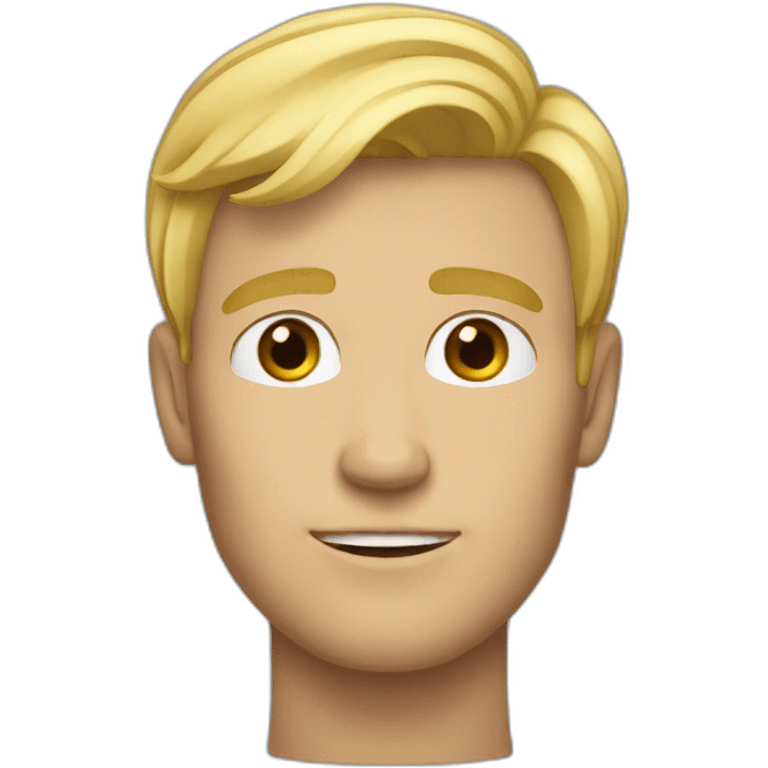 blonde guy with very stroen jawline emoji