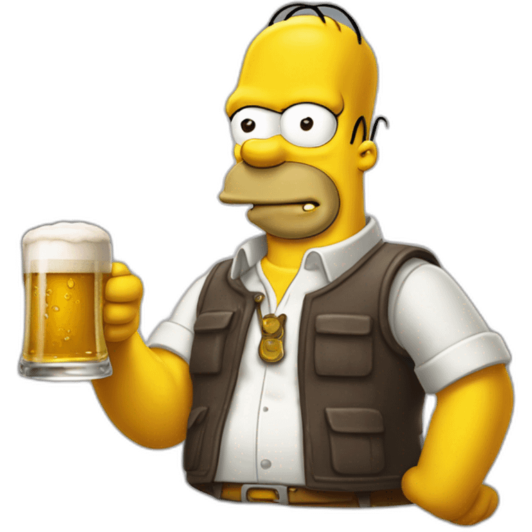 Homer simpson qui boit une biere emoji