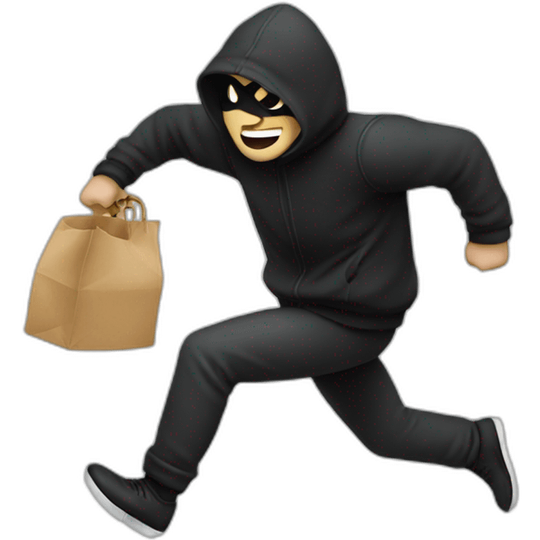 A thief stealing and running  emoji