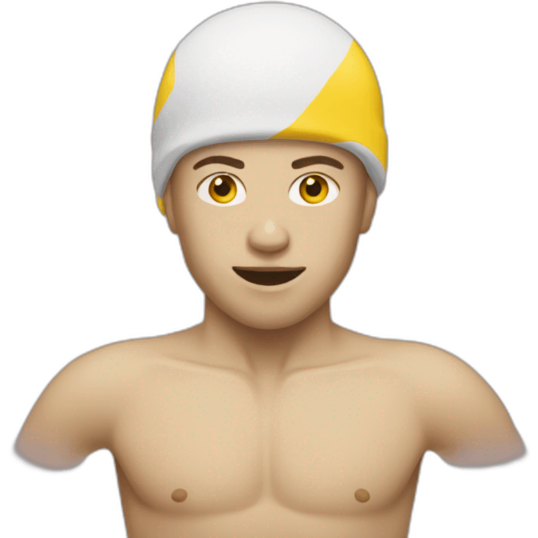 Swimmer with yellow skin emoji