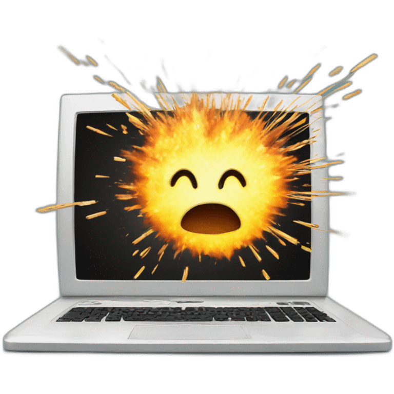 Computer exploding emoji