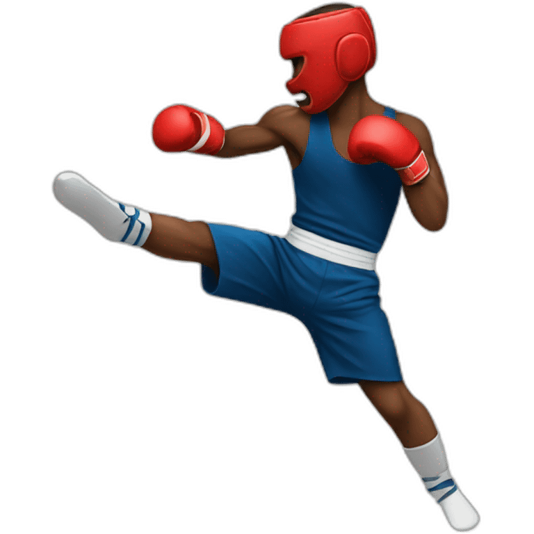 High kick boxing emoji