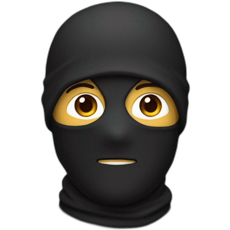 man with a balaclava emoji