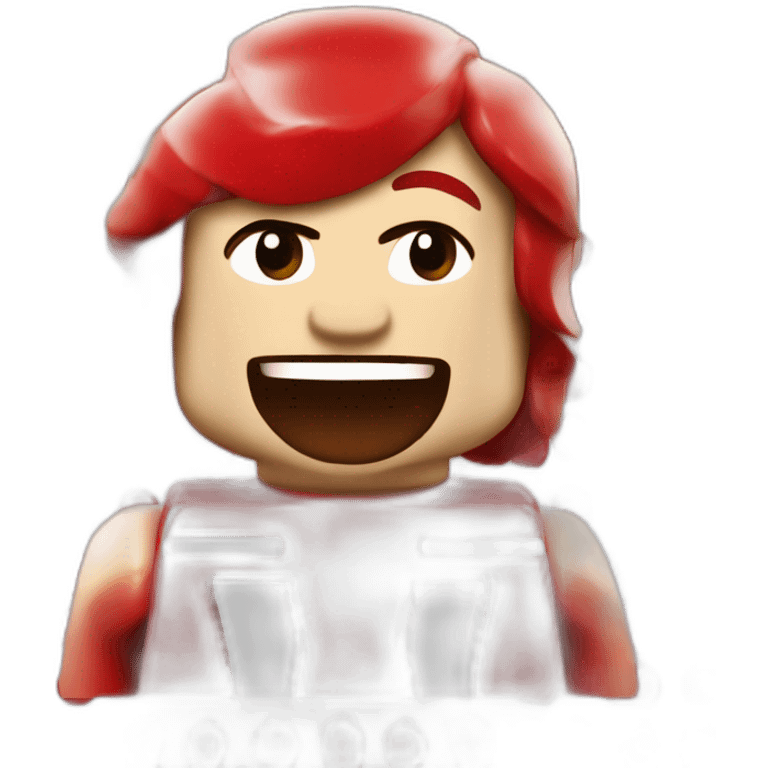  cœur rouge en lego  emoji